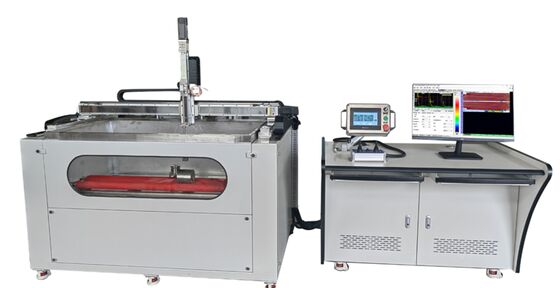 เครื่องตรวจจับข้อบกพร่องอัลตราโซนิกแบบแช่น้ำ HUT-8 1-128 แบบหลายช่องสัญญาณ A&C-scan