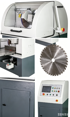HC-350A เครื่องตัดตัวอย่างโลหะแบบตั้ง Φ110mm Max Cutting 4KW เครื่องตัดตัวอย่างเย็นด้วยน้ํา