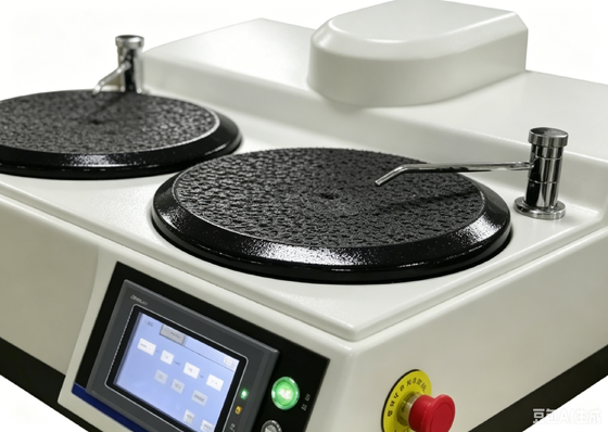 HPA-2SE Double Disc Metallographic เครื่องขัดเงา PLC อุปกรณ์เตรียมตัวอย่างหน้าจอสัมผัส