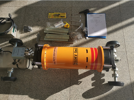 ท่ออุตสาหกรรมแบบพกพา NDT X Ray Pipeline Crawler ความแม่นยำในการทดสอบด้วยภาพรังสี