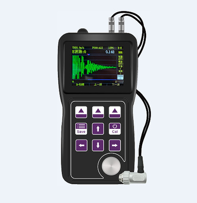 OLED สกรีนสี Ultrasonic Thickness Gauge Live A&B Scan Single & Dual Element Probe เครื่องตรวจสอบวัสดุ