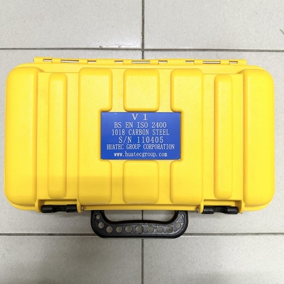 IIW V1 บล็อคการปรับในเหล็กคาร์บอน อุปกรณ์เสริมเหล็กไร้สแตนเลสสําหรับเครื่องตรวจสอบความบกพร่องด้วยเสียงฉาย