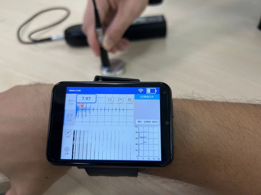 TG-14+ A Scan B Scan APP mode EMAT เครื่องวัดความหนาด้วยเสียงแม่เหล็กด้วยสี LCD