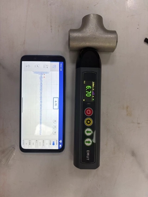 TG-14+ A Scan B Scan APP mode EMAT เครื่องวัดความหนาด้วยเสียงแม่เหล็กด้วยสี LCD