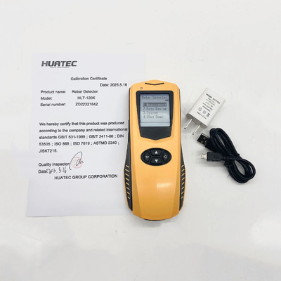HLT-120X จัดจอ LCD ความละเอียดสูง ตําแหน่ง Rebar การกระจายทิศทางหนาตรวจจับ
