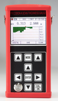 TG-6200 จับมือแสดงตัวเลข A / B การสแกน Nonmetallic Ultrasonic Coating Thickness Gauge