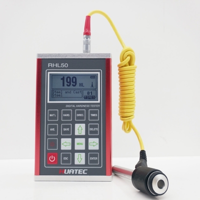 ความแม่นยําสูง RHL50 LCD Display Portable Leeb Hardness Tester ด้วยความแม่นยํา ± 6HLD และรัศมี Rmin 50mm Min