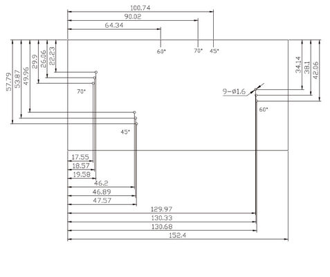 เหล็กกล้าคาร์บอน RC Resolution Comparison Ultrasonic Calibration Block Standard AWS D1.1/D1.1M-2015