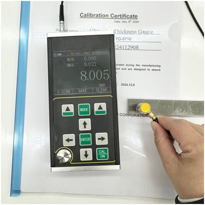TG-5710 เครื่องวัดความหนาแบบอัลตราโซนิกดิจิตอล A/B Scan เหล็ก 0.100-1800 มม. ช่วงกว้าง