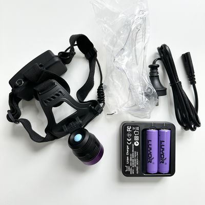 DG-3101S แฮลเมทแบบพกพา UV-A แสงดํา 90° หัวปรับได้ NDT การตรวจสอบการรั่วไหลของแสงสว่าง โคมไฟฉายแดง