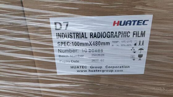 หนัง X-ray อุตสาหกรรม สีขัดแย้งสูง ละเอียดเมล็ดดี NDT การปั่นท่อตรวจ หนังเทียบเท่า Agfa