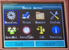 RHL-60 LCD สี เครื่องทดสอบความแข็งกระดาษโลหะพกพา