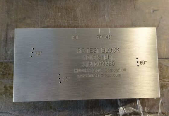 บล็อกสอบเทียบอัลตราโซนิก AWS D1.1/D1.1M-2015 RC Resolution สำหรับหัวโซนาร์แบบมุม