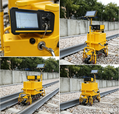 FD-GT-20 รถไฟเบา Ultrasonic Defect Detector 10 ช่อง A/B Scan WIFI GPS Cloud Storage รถไฟฟ้า Track Defect Inspection Trolley