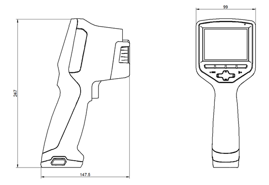 HIR-7R ซีรี่ย์ มือถือ Thermal Imager 640*480 ความละเอียด 17μm Pixel Auto Focus กล้องอุตสาหกรรมอุตสาหกรรมอินฟราเรด