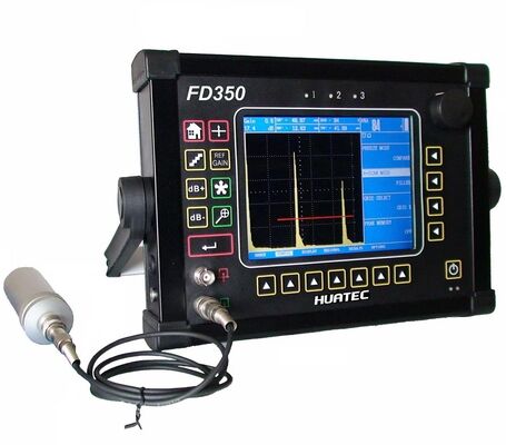 FD350 IP65 อุปกรณ์วัดความบกพร่องและความหนาด้วยเสียงฉีดฉีด 640×480 เครื่องตรวจพบความบกพร่องอุตสาหกรรม TFT LCD ความรู้สึกสูง